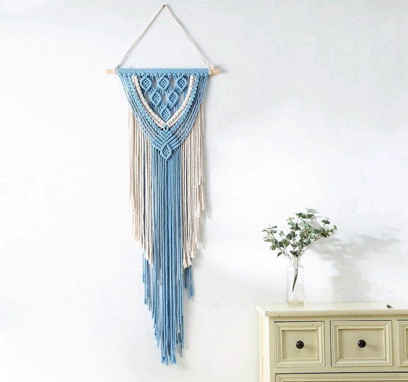 Macrame dekorace na stěnu Blue 3